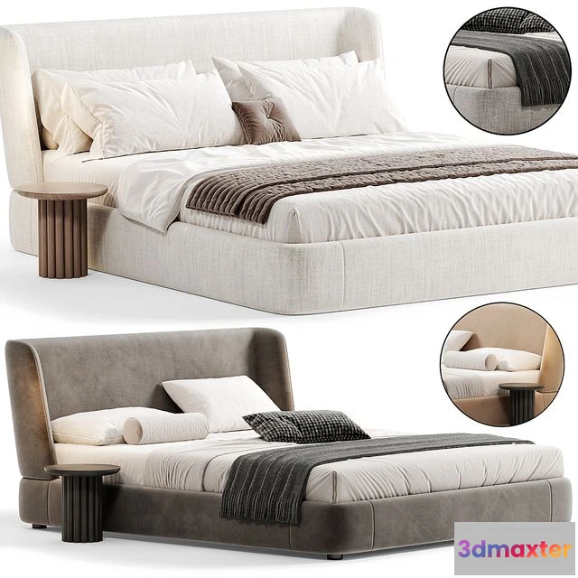 1566164 - Reeves Bed By Minotti 3D Max