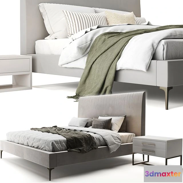 1567254 - Andes Deco Upholstered Bed 3D Max