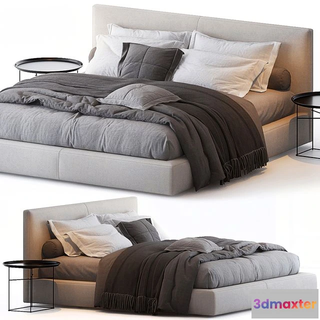 1568622 - Richard bed by B&B Italia (with table FAT-FAT) 3D Max