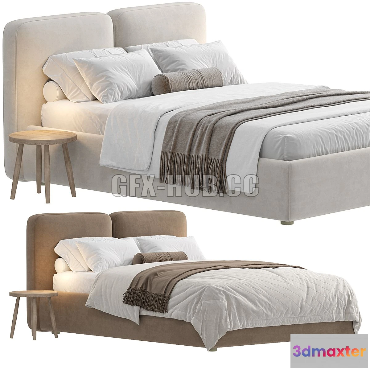 1568954 - FEEL Bed By Bolzan 3D Max