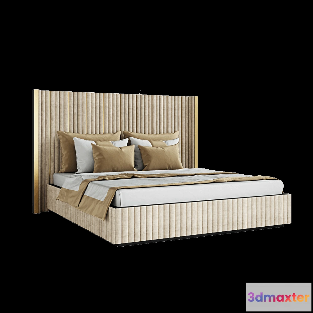 1614591 - Any Home - Bed K027 gold 3D Max