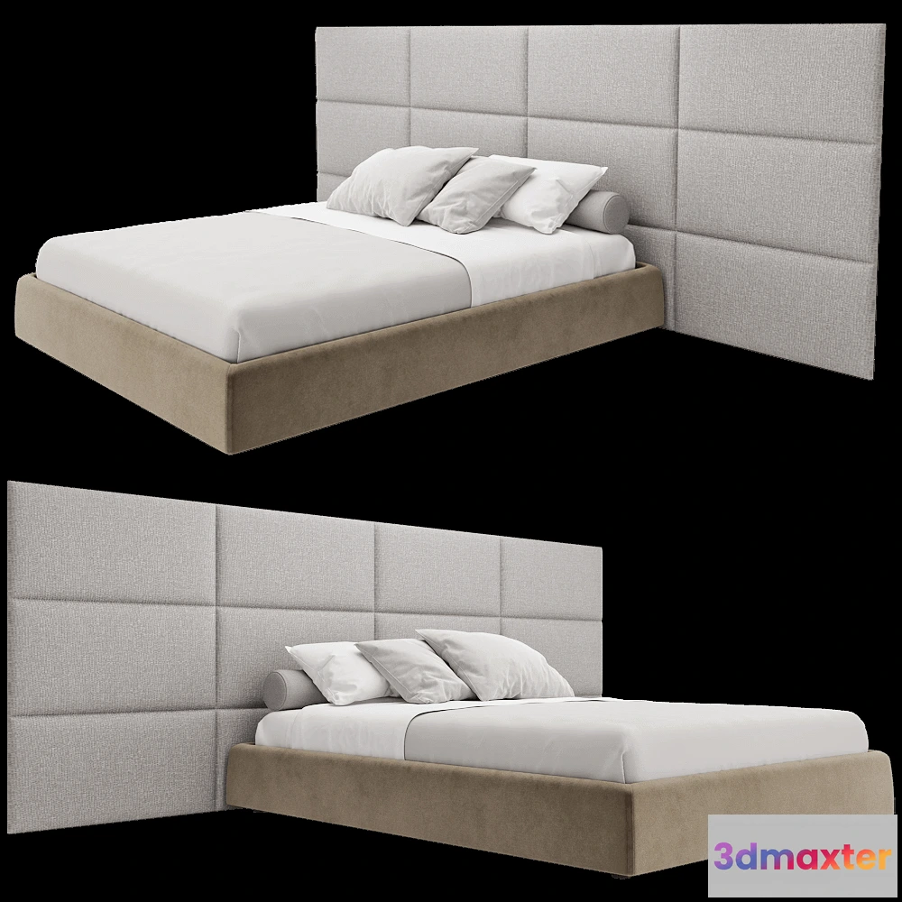 1614749 - Conte - Bed Boiserie 3D Max