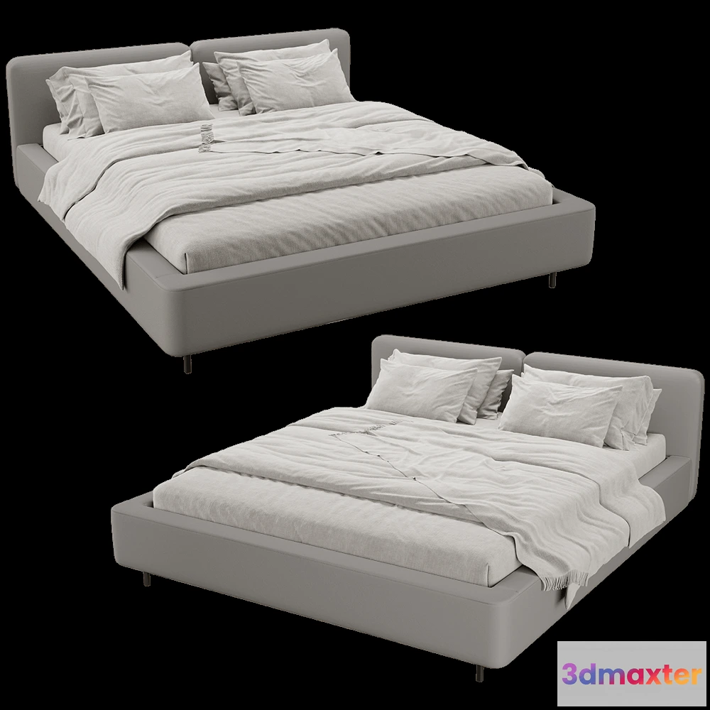 1614839 - Lagom - Bed Grey 3D Max