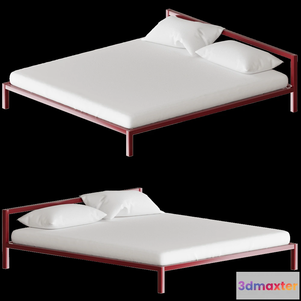 1614847 - MDF Italia - Bed Aluminium 3D Max