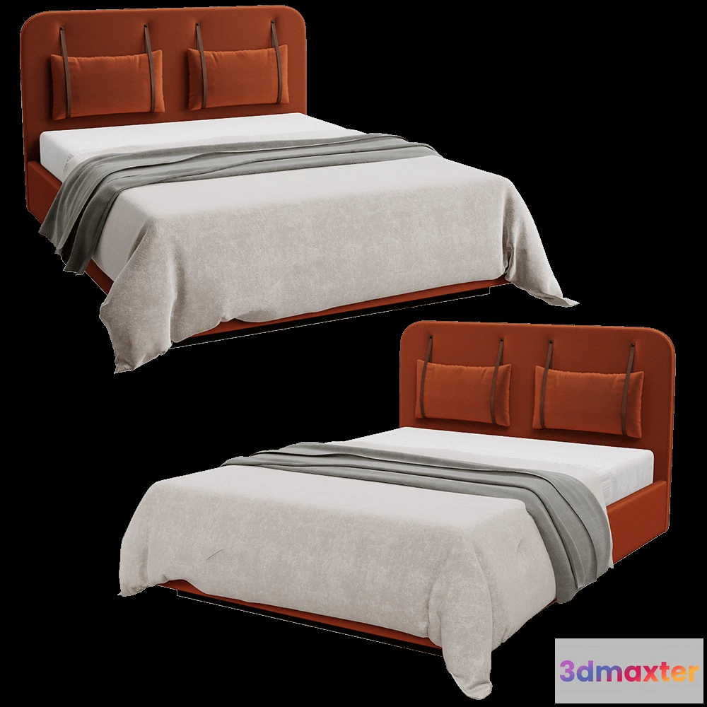 1614963 - Scandicsofa - Velvet bed Rejse 3D Max