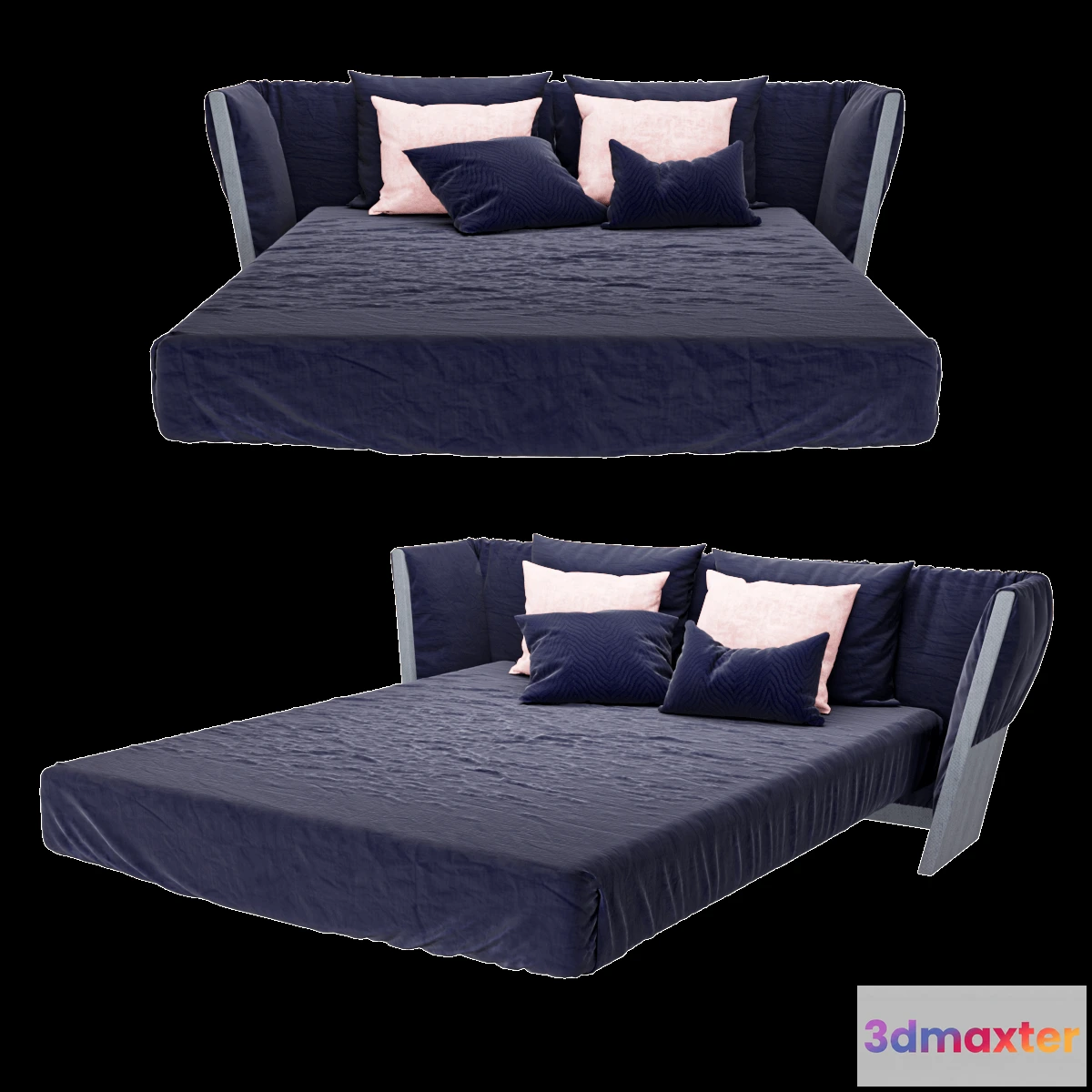 1615087 - furniture - Modern bed 3D Max
