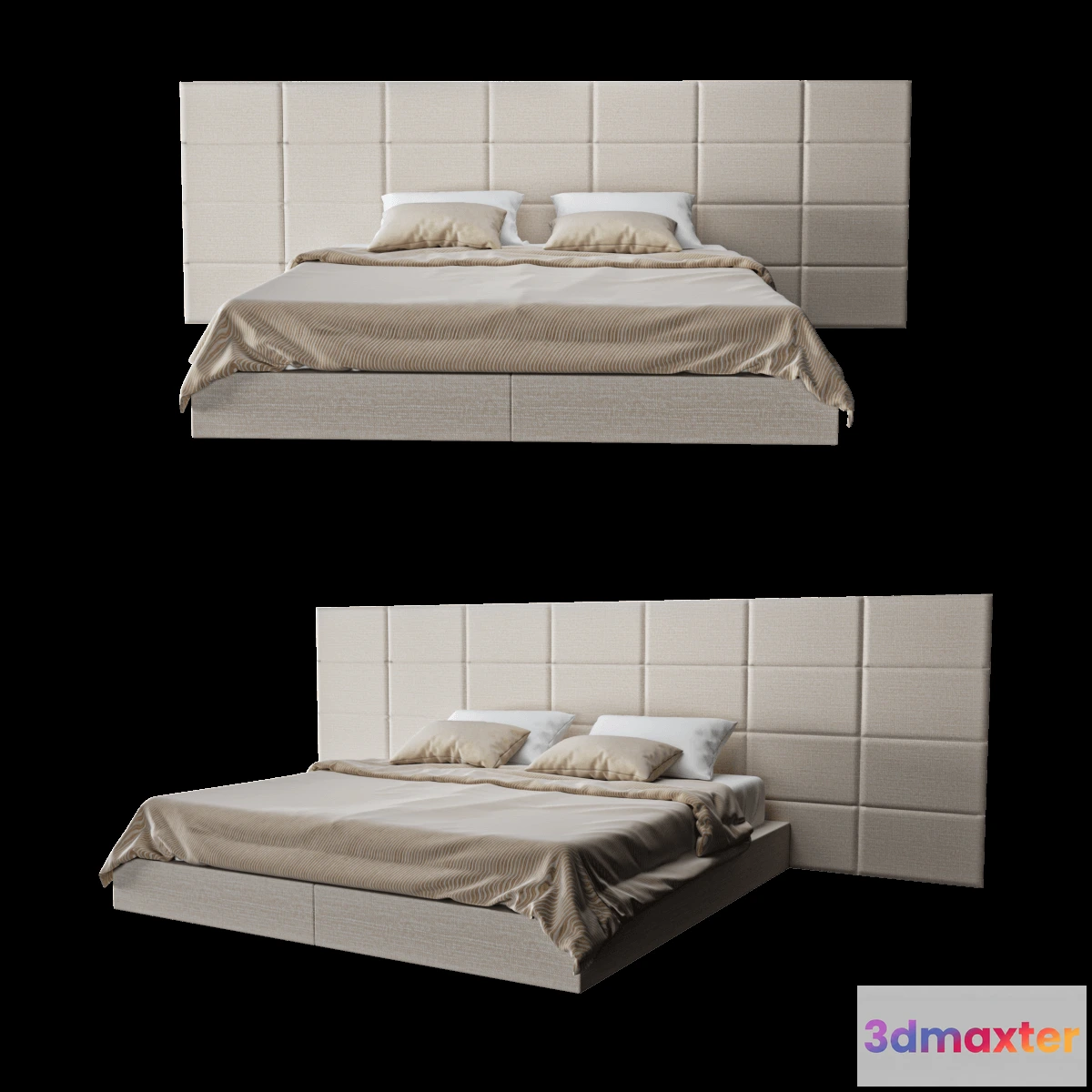 1615089 - furniture - Bed ”Ribbon” 3D Max