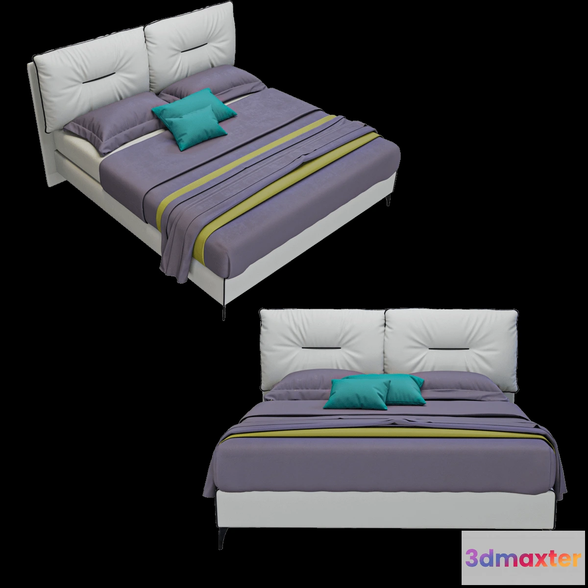 1615217 - furniture - Bed Rey 3D Max