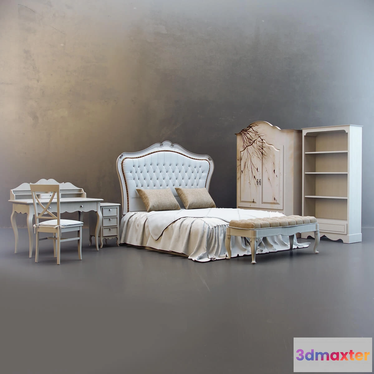 1615537 - furniture - Beautiful bed  47 3D Max