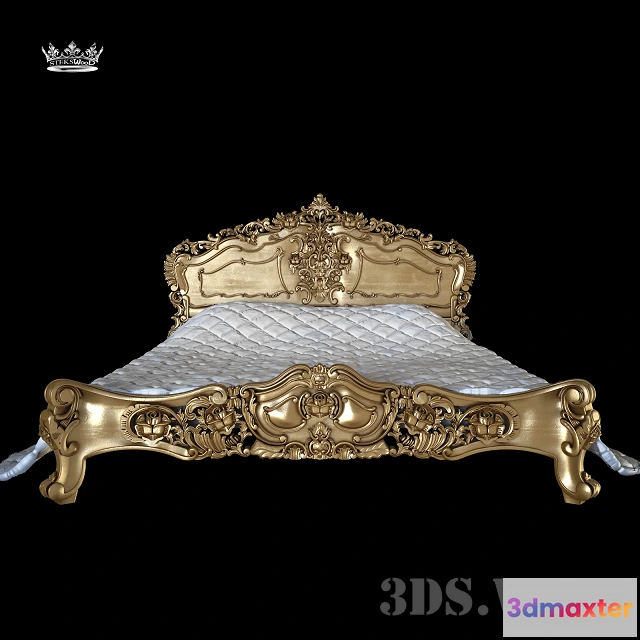 1616516 - furniture - Rococo Varnish bed 3D Max