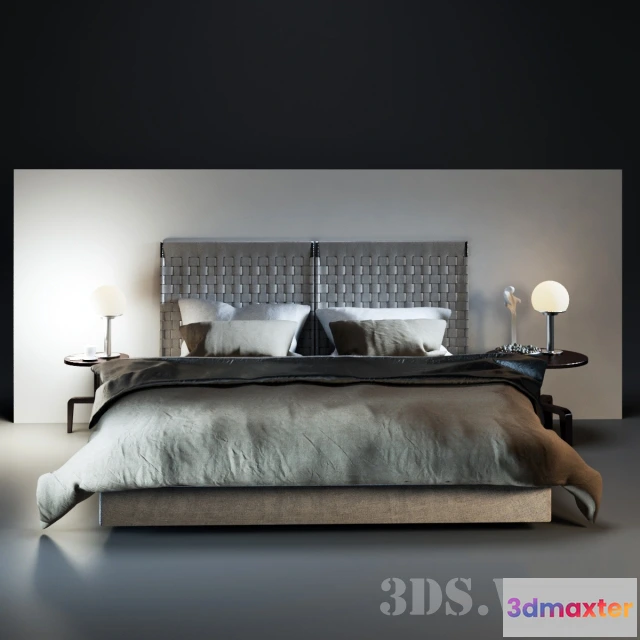 1617058 - furniture - Flexform Cestone double bed 3D Max