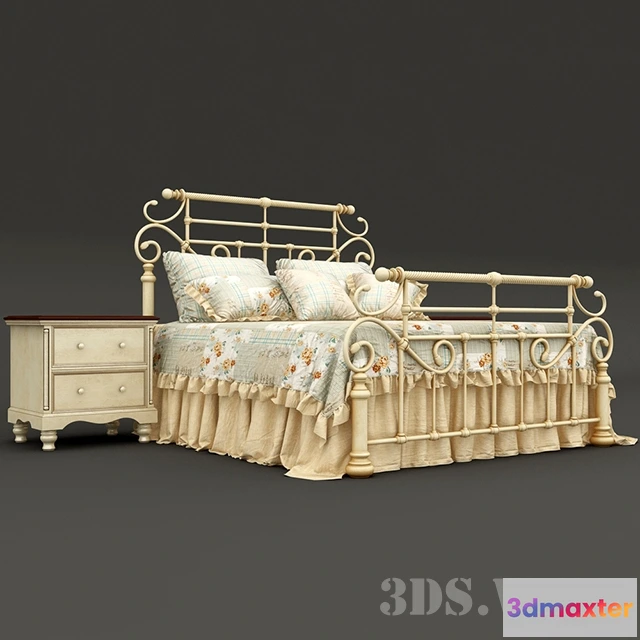 1617432 - furniture - Provence bed 3D Max