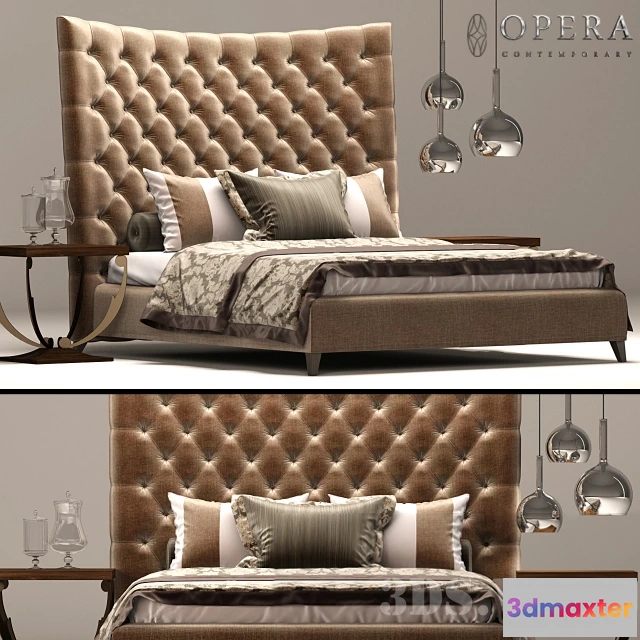 1617676 - furniture - TOSCA Opera Contemporary bed 3D Max