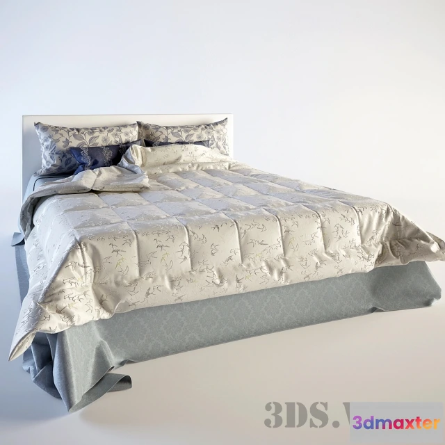1617794 - furniture - Simple beautiful double bed 3D Max