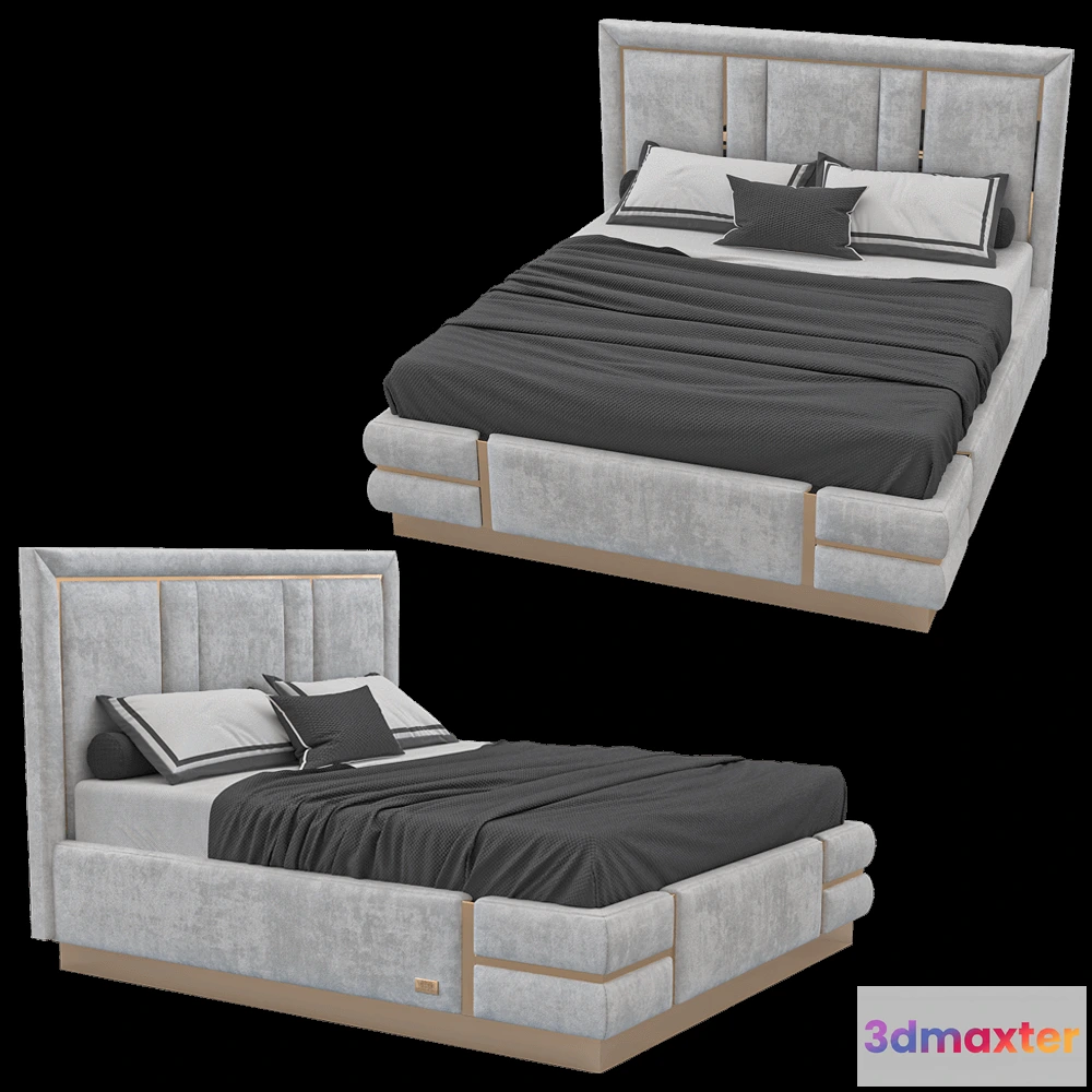 1617980 - Wall&Wall - Soft bed Paulin 2 3D Max