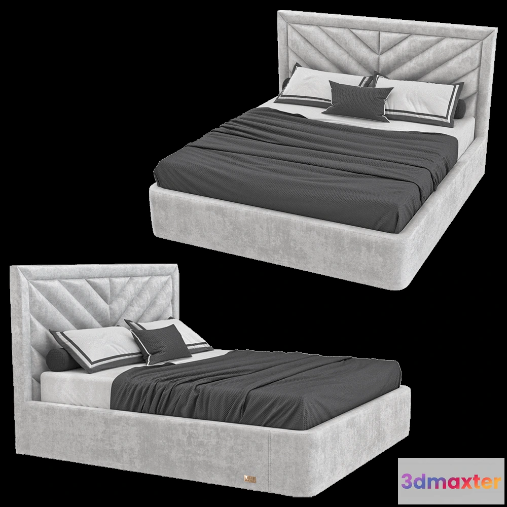 1618016 - Wall&Wall - Soft bed Nouare 3D Max