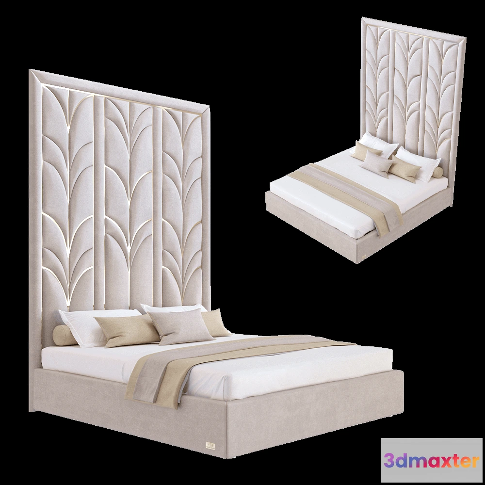 1618070 - Wall&Wall - Soft bed Tulip 3D Max