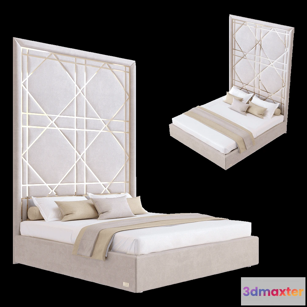 1618078 - Wall&Wall - Soft bed Quenn-Dior 3D Max