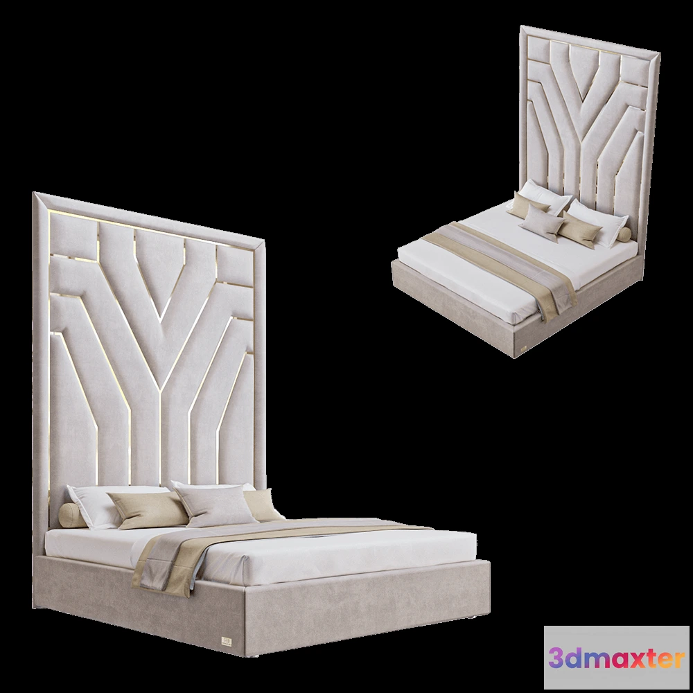 1618086 - Wall&Wall - Soft bed Lotos 3D Max