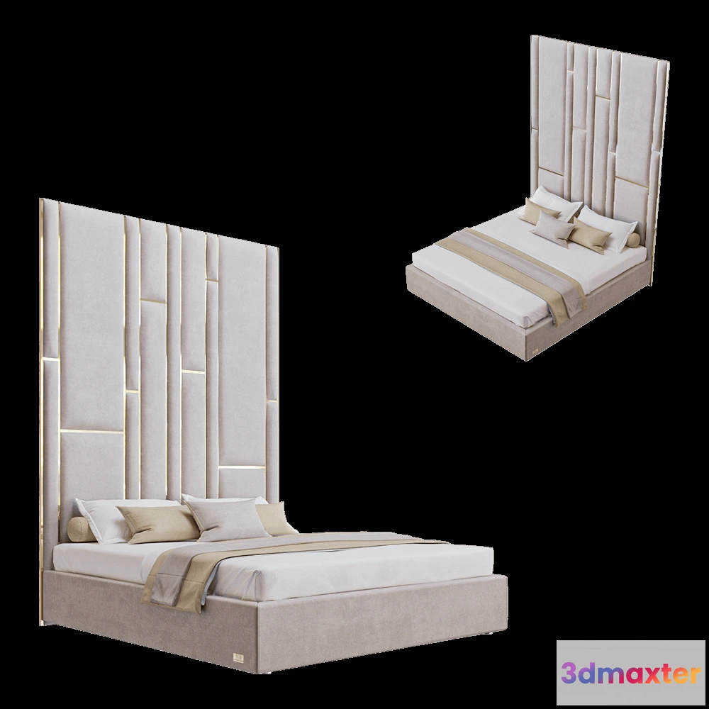 1618090 - Wall&Wall - Soft bed Lemano 3D Max