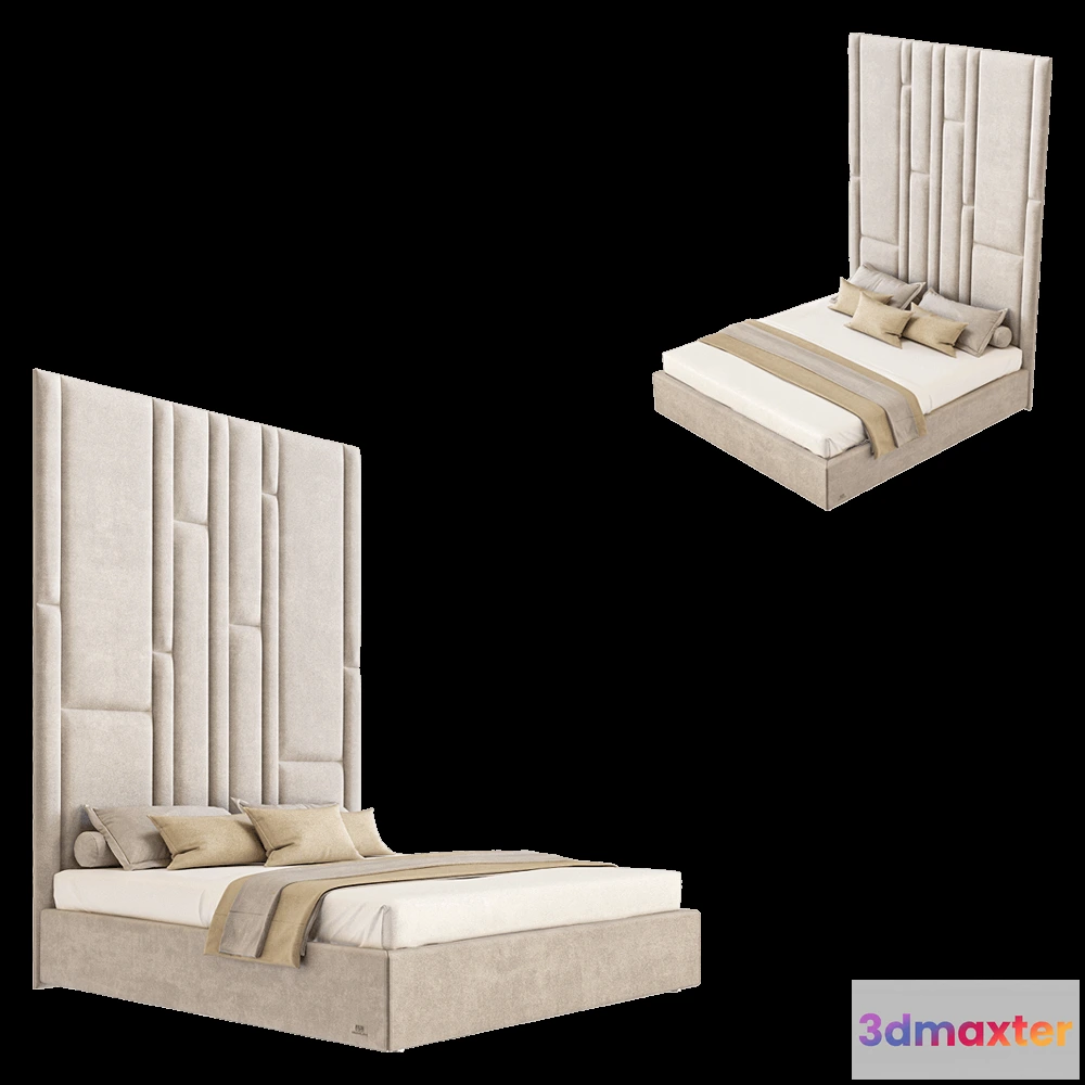 1618114 - Wall&Wall - Soft bed In Bloom 3D Max