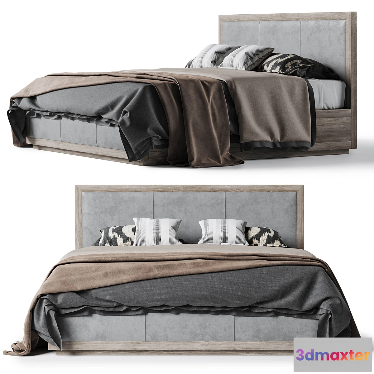 553147 - Restoration Hardware Kempton fabric platform bed