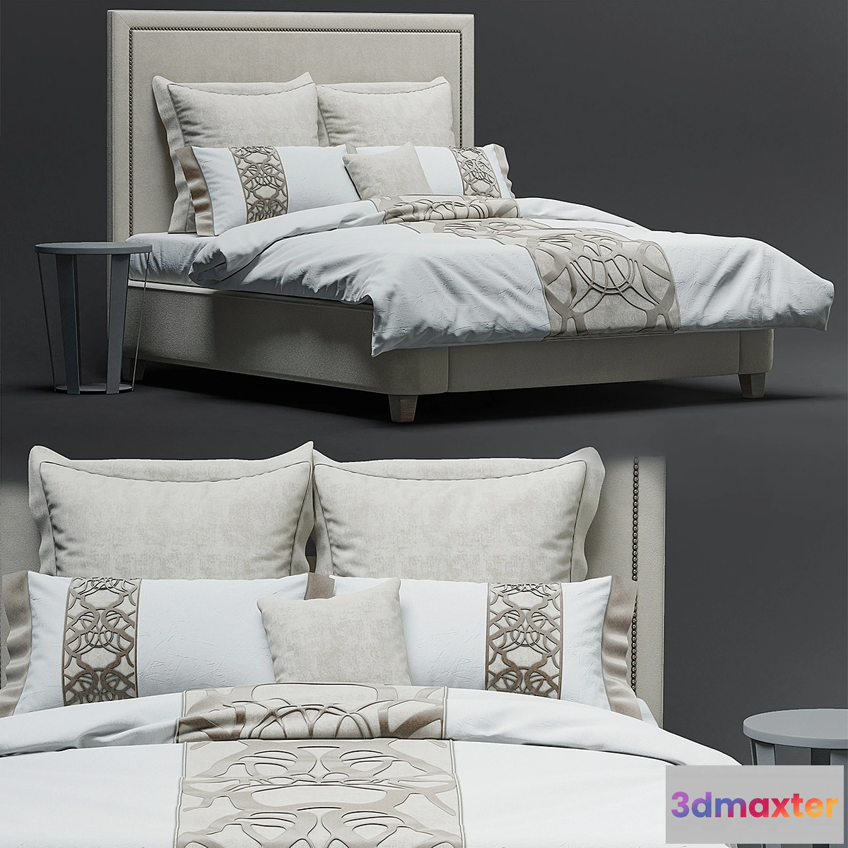 553353 - bed RH WALLACE FABRIC BED