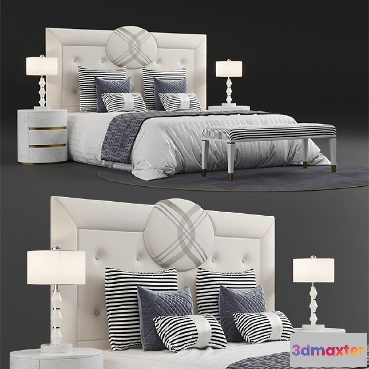 553865 - Bed Fendi Cameo Maxi Bed