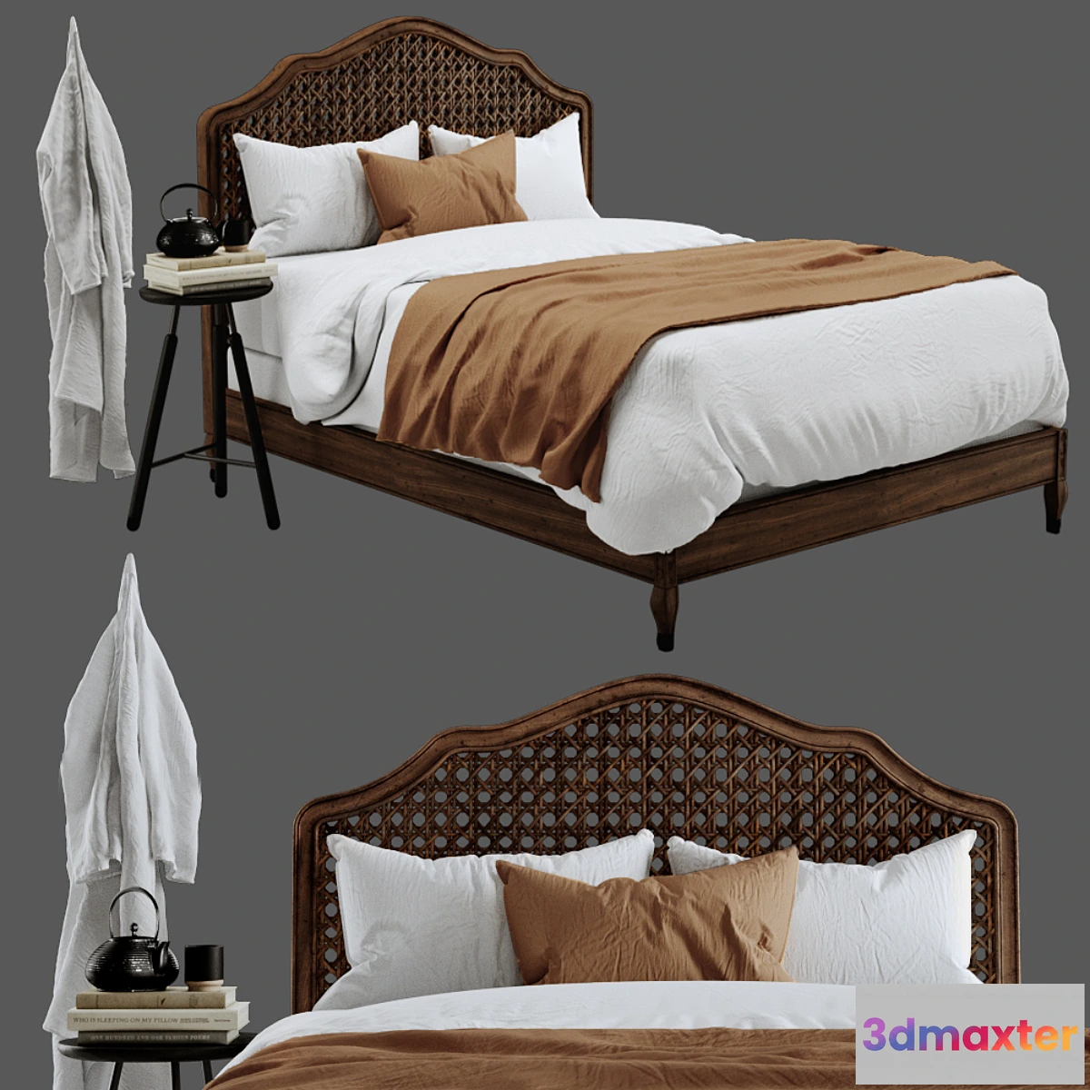 585738 - RH Lorraine Caned Bed