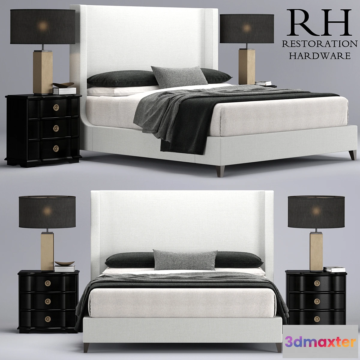 586194 - Restoration Hardware Grayson Sleigh bed