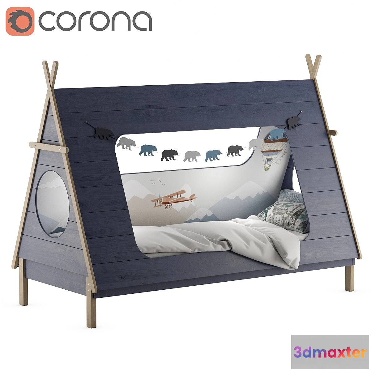 599291 - Bln Kids Tipi  Bed - hut