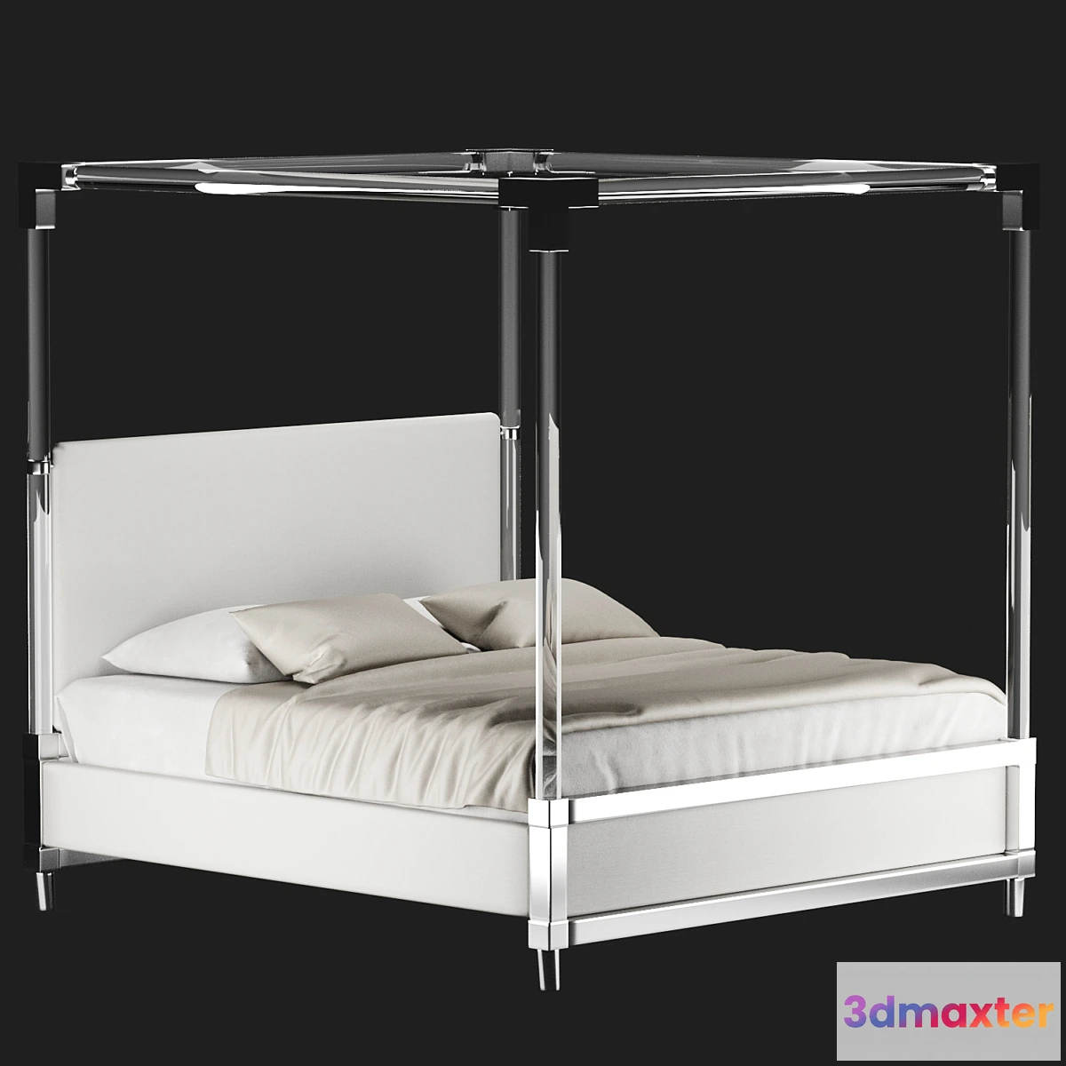 599327 - Acrylic Canopy Bed “Rayleigh”