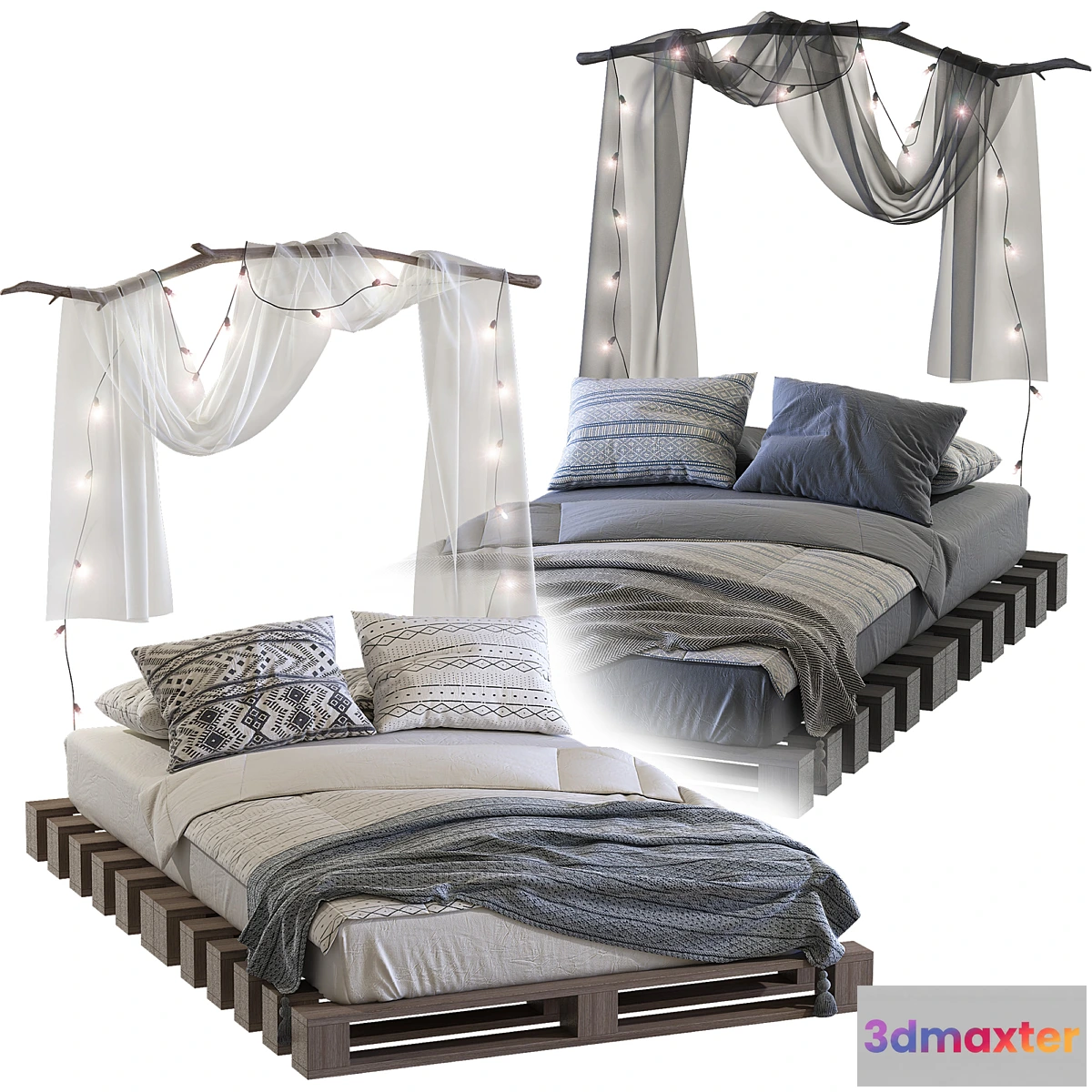 599351 - Loft-style pallet bed