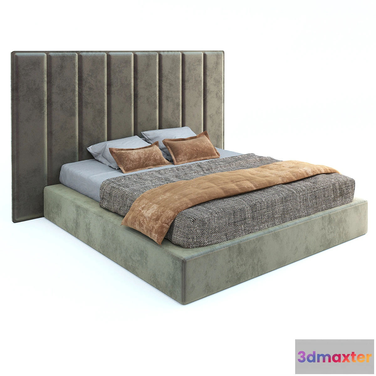 599355 - bed with a soft headboard