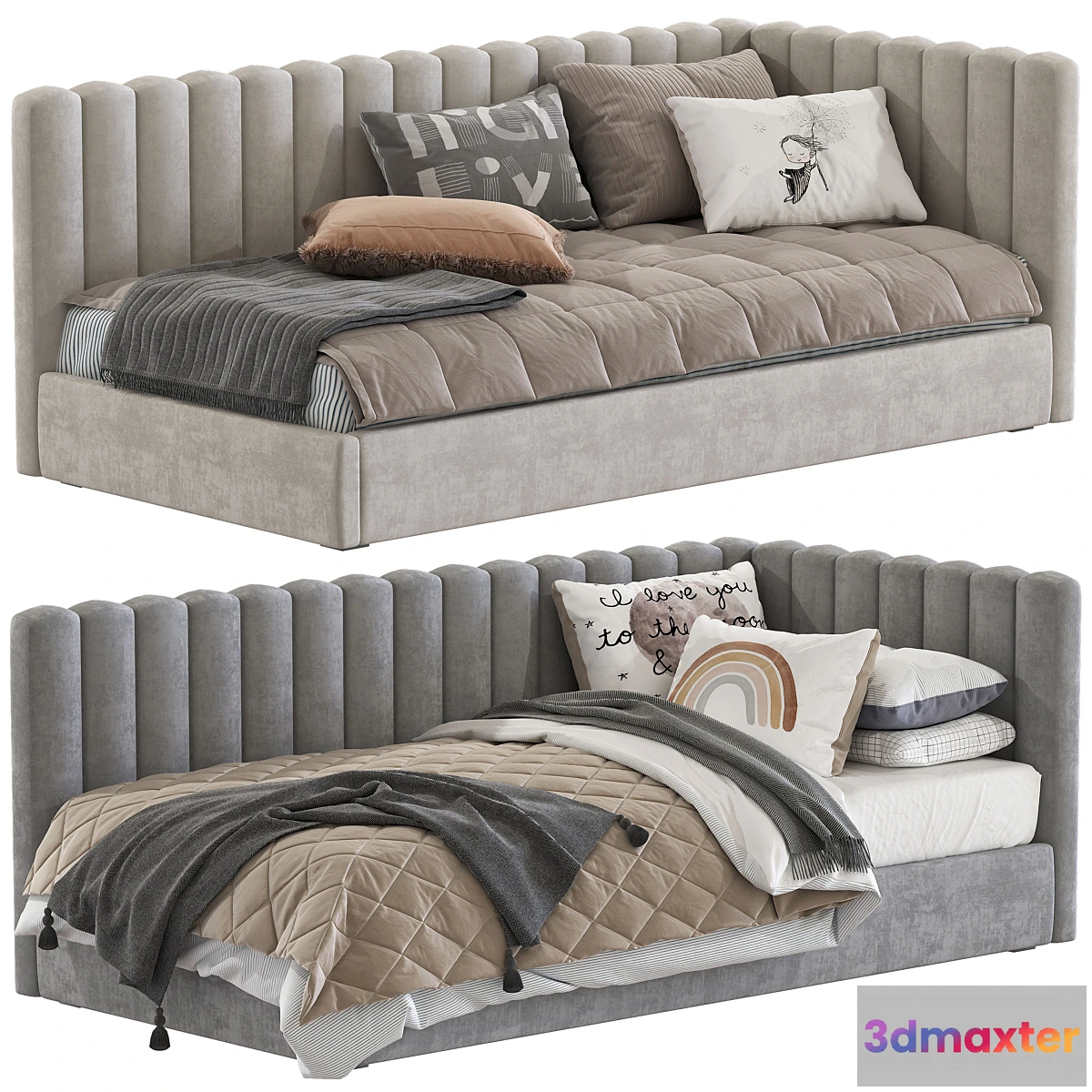 599653 - Avalon Upholstered Corner Bed