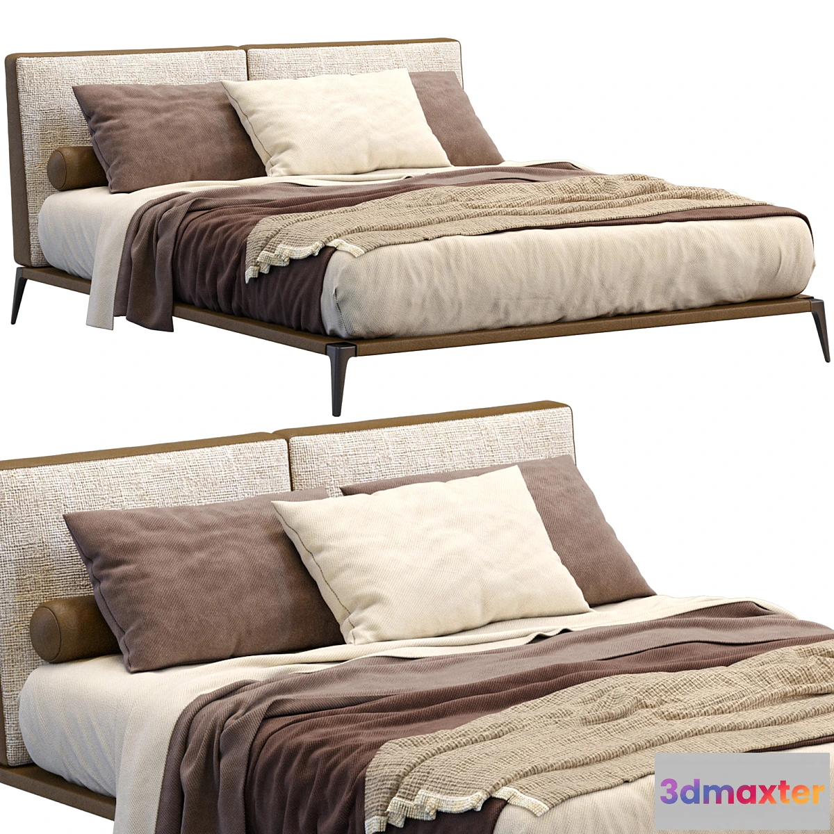 599731 - Leather Bed Park By Poliform