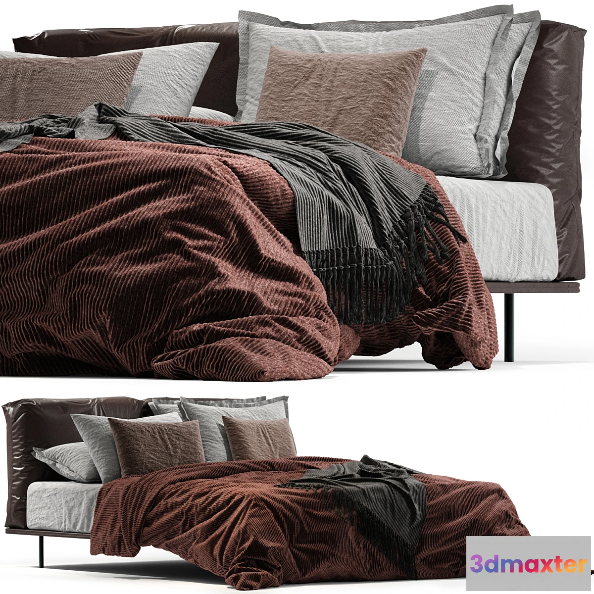 599835 - MYNIGHT By Lema Double bed with upholstered headboard