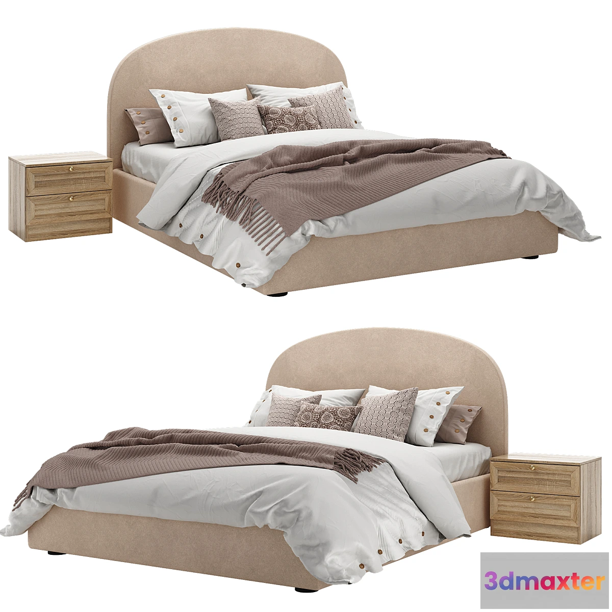 600105 - Toulouse bed and Mayer bedside table from Divan.ru