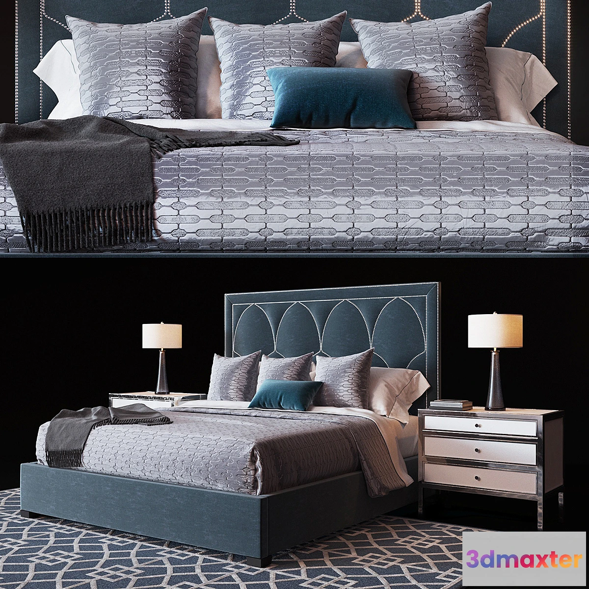 600247 - Bernhardt Regan Upholstered King Bed
