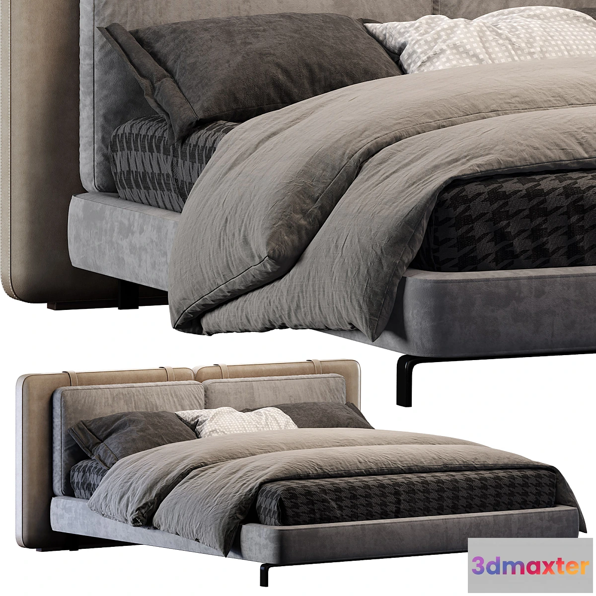 600415 - Minotti bed Tatlin “Soft”