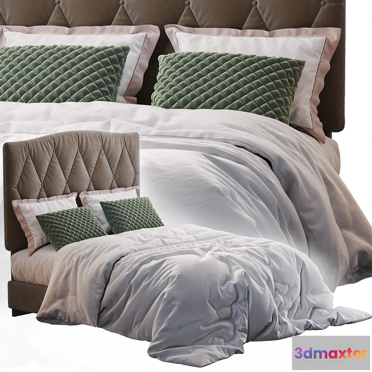 600693 - Elliot Curved Upholstered Bed