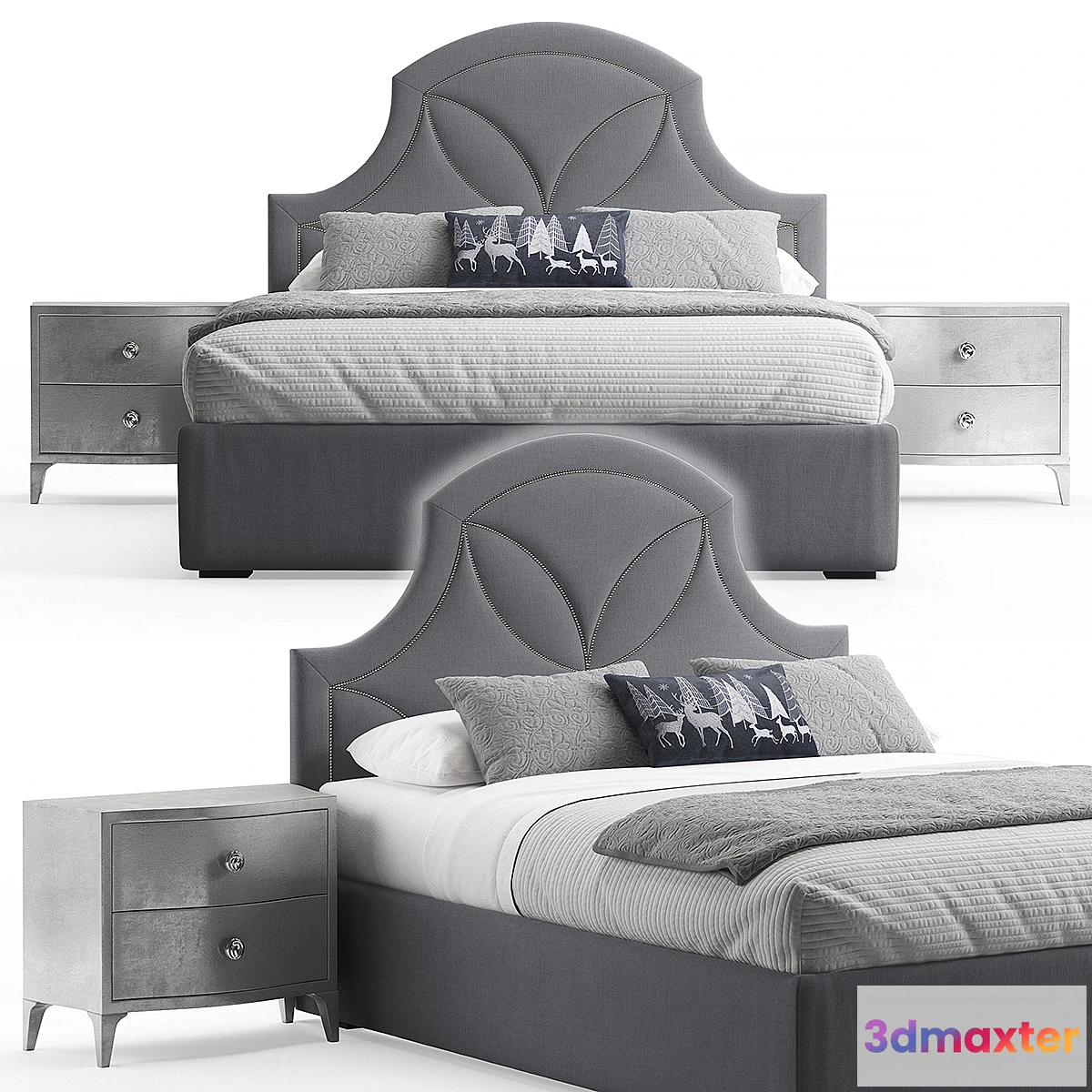 600971 - Calista Upholstered Bed by Bernhardt