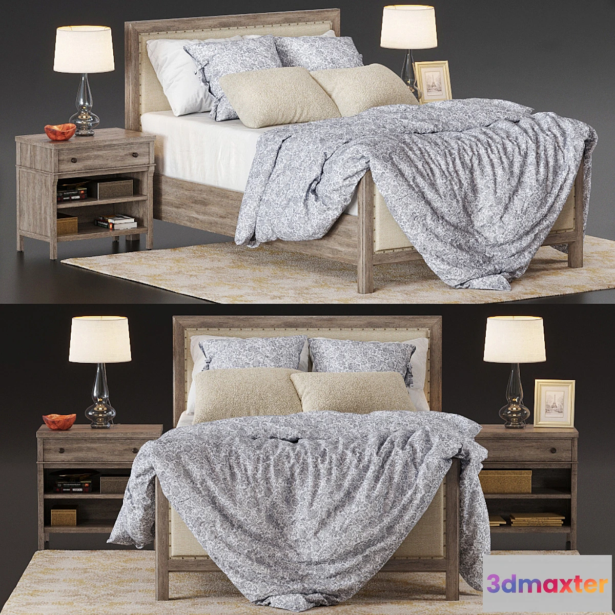 624331 - Bed Potterybarn Toulouse wood