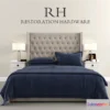 636625 - Restoration Hardware Tufted Platform bed