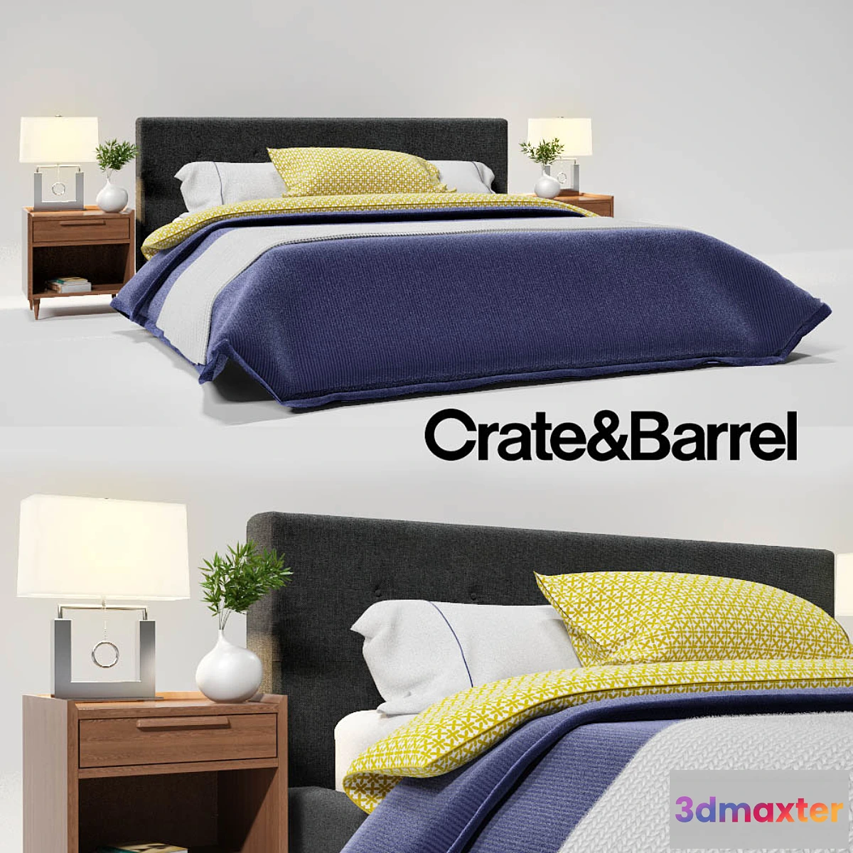636675 - Crate & Barrel Tate King Bed