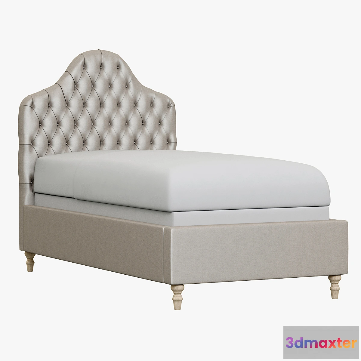 636909 - Restoration Hardware Reese Velvet Tufted Camelback Bed