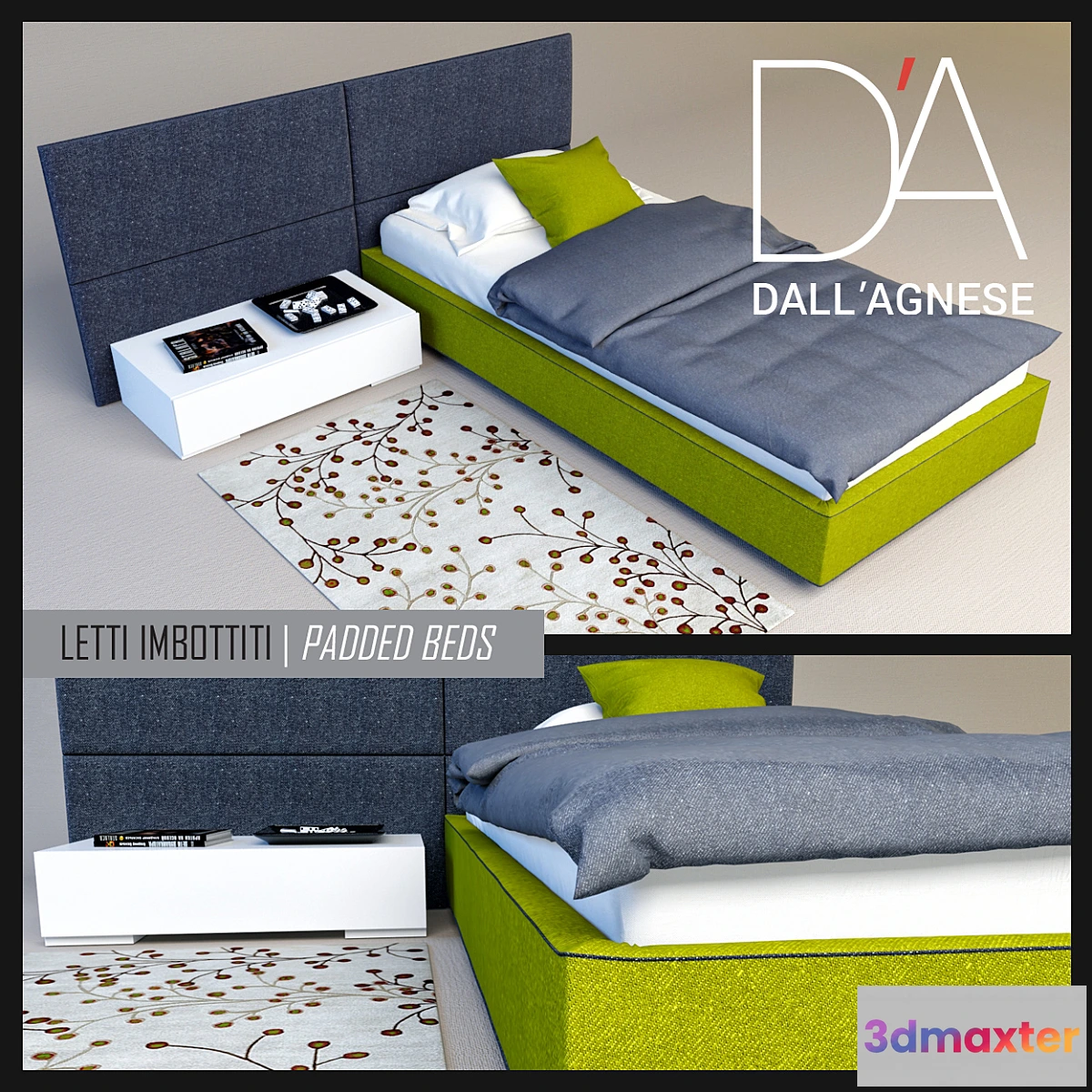 639471 - Teenager bed Dallagnese Square and Sommier