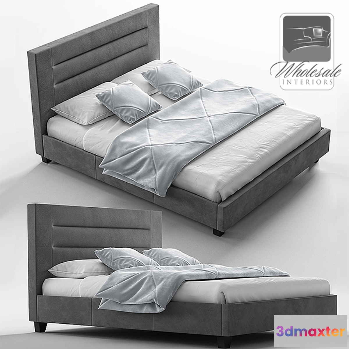 646141 - Baxton Studio Hillary Upholstered Platform Bed