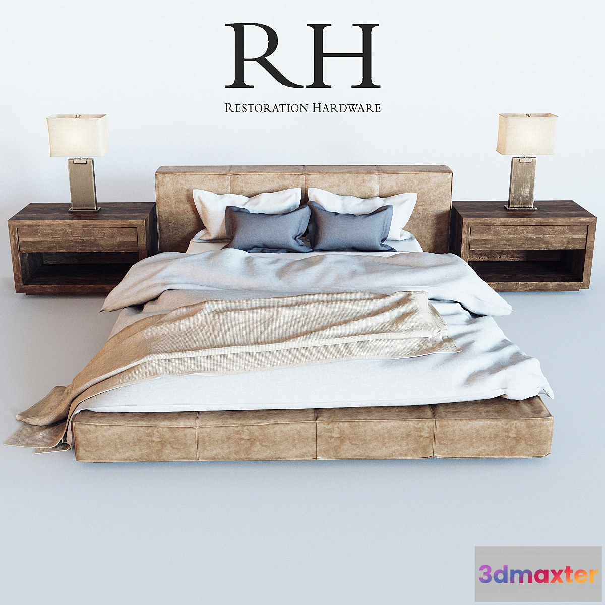 646171 - Restoration Hardware Cloud Platform Leather Bed - No.2