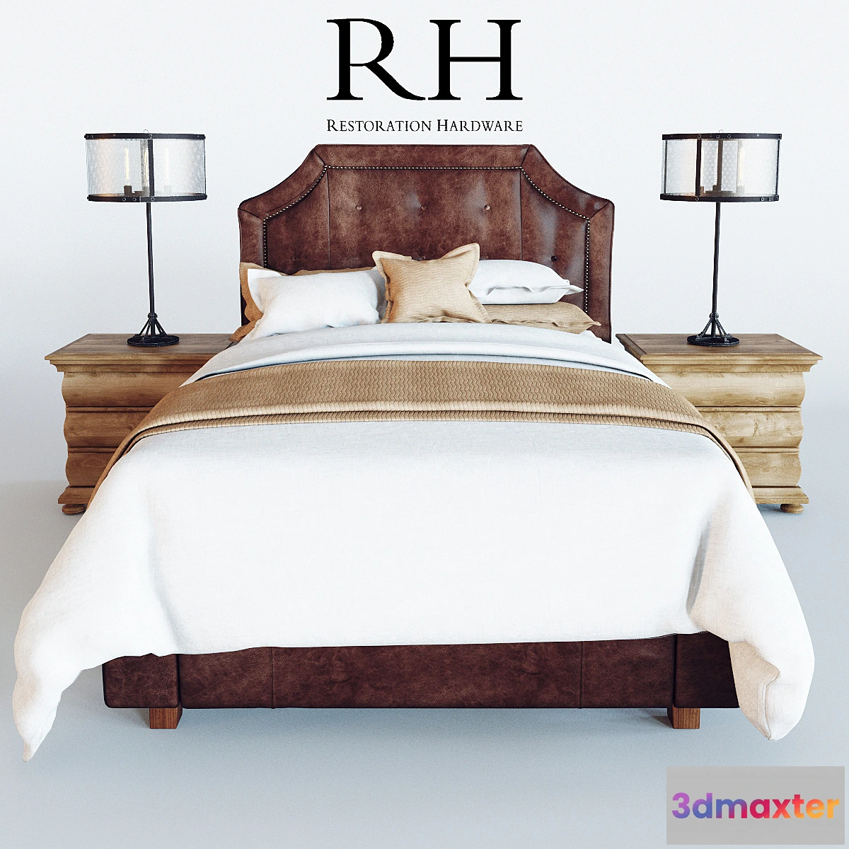 646221 - Restoration Hardware Delano Leather Bed